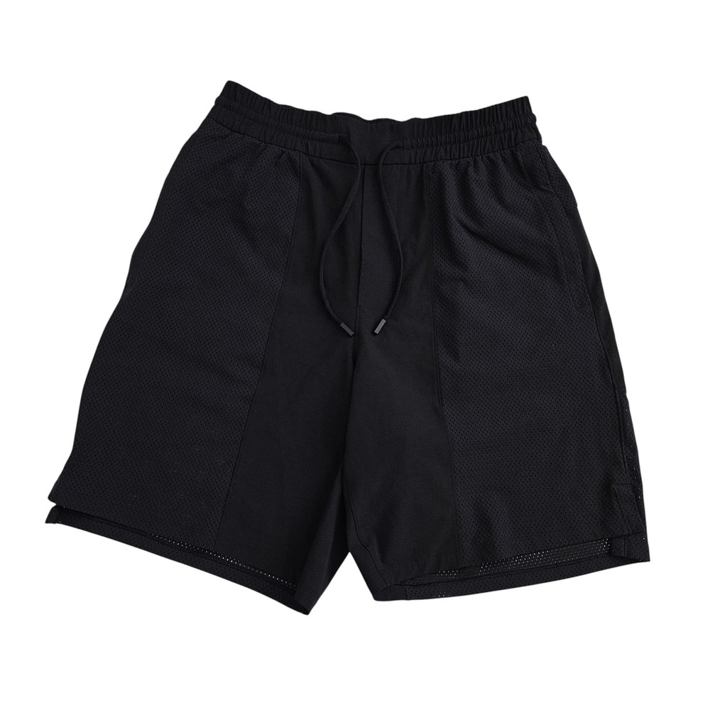 Lululemon (Men's Medium) T.H.E. Shorts Black Mesh Athletic Breathable Drawstring